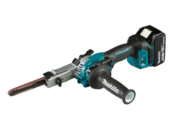 Makita DBS180RTJ, Bandslipmaskin, Svart, Bl&aring;, 600 m/min, 1700 m/min, 17/22 mm, 88 dB