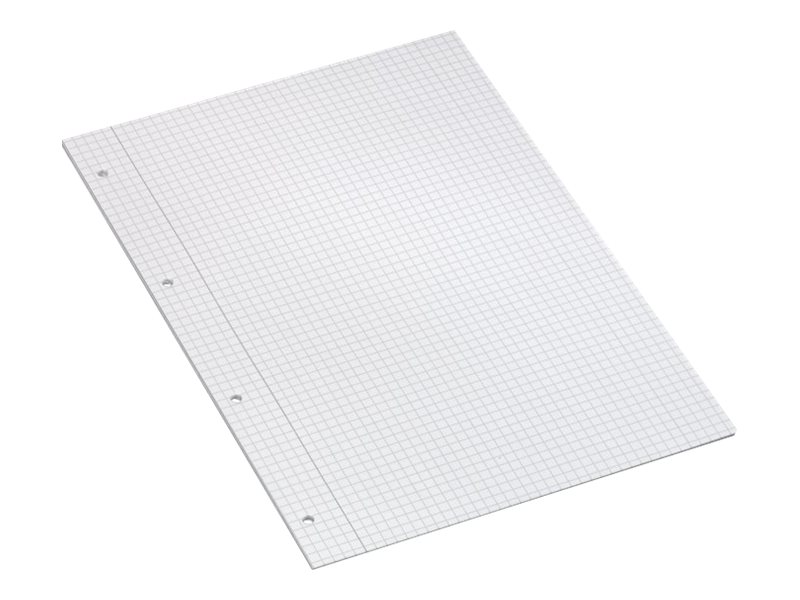 Arbejdsblade A4 kvadreret 5x5mm 80g (pakke a 500 ark)