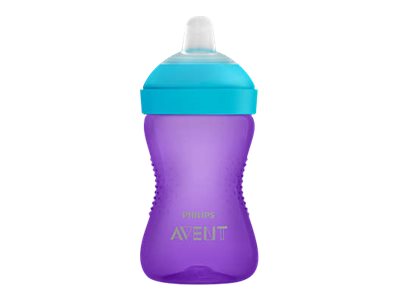 Philips Avent, Blød Kop Med Drikketud, Der Tåler Bid, Lilla/blå, Str. 9+ Mdr.
