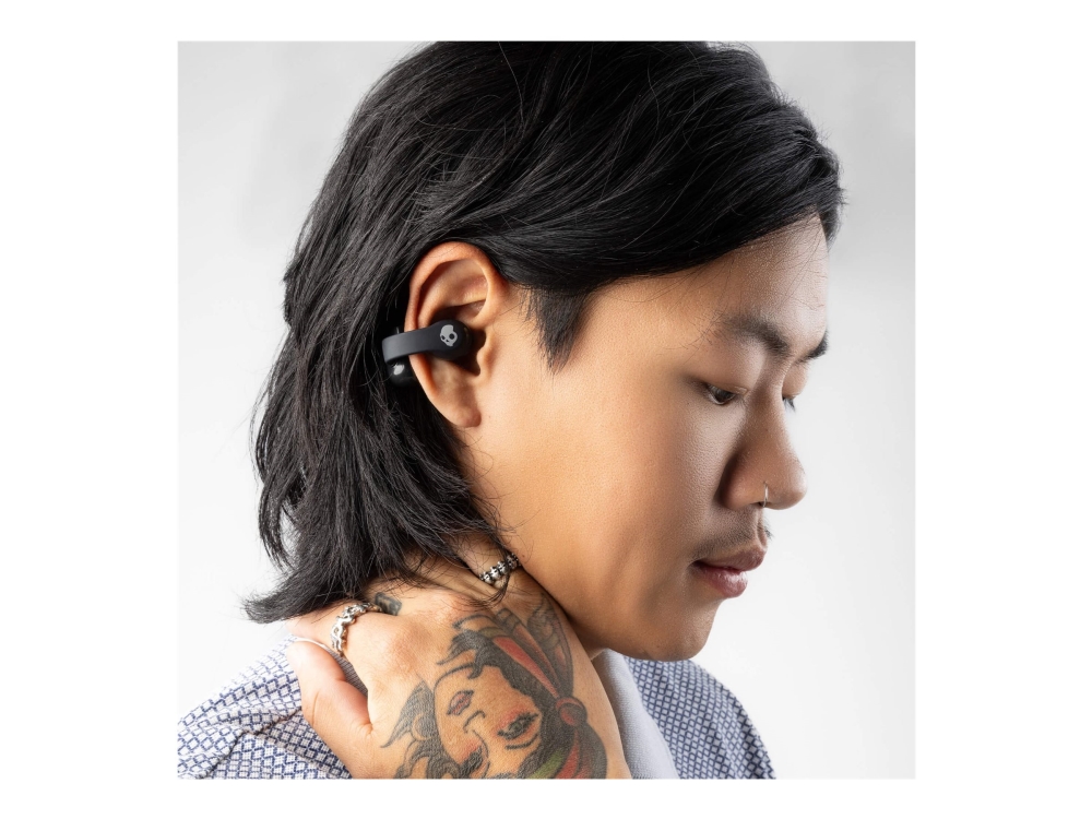 Skullcandy Push 720 Open - Ægte Trådløse Øretelefoner Med Mik. - Åbent Øre - Over Øret-Montering - Bluetooth - Sort/Sølv