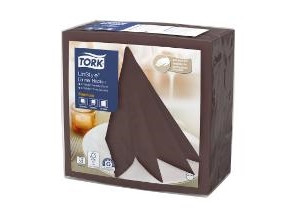 Tork Premium Linstyle Servietten 39X39 Cm 1/4-Falz Kakao Braun, 14 Pak X 50 Stk