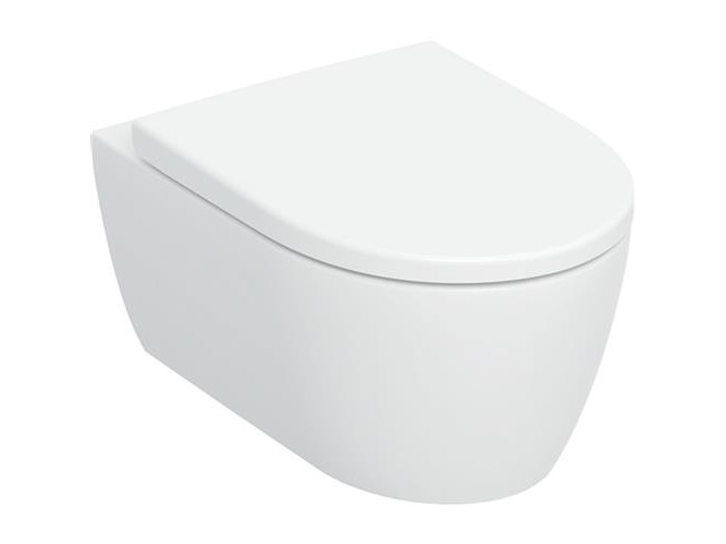 Geberit iCon hængeskål m/TurboFlush skylleteknik & KeraTect overflade - inkl. Soft Close toiletsæde - boltafstand 180 mm