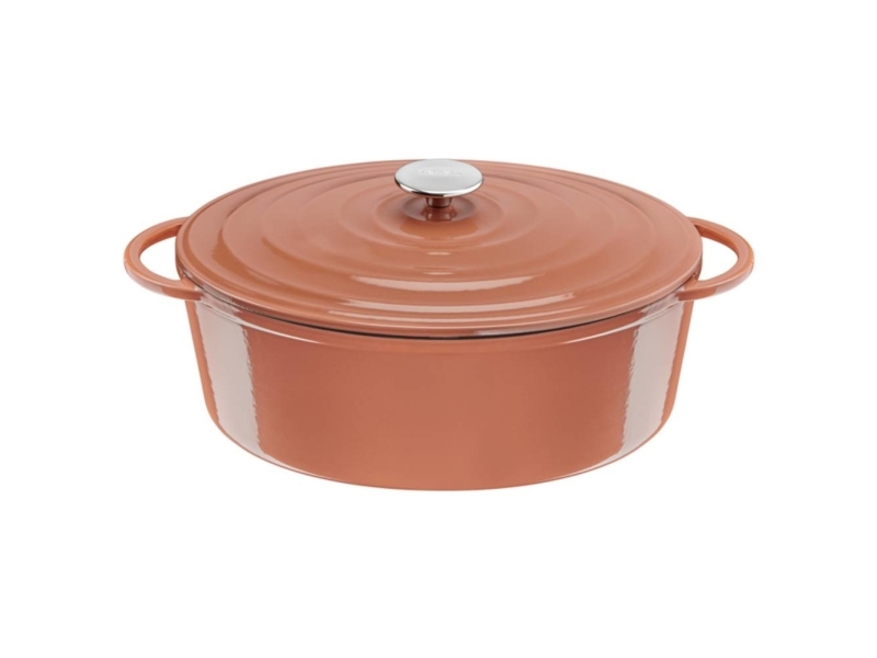 Tefal E26006, Oval, Terrakotta, Gjutjärn, Gjutjärn, Keramiska, halogen, Gjutjärnsplattor, gas, Induktion, 250 ° C | Köksutrustning - Grytor & pannor - Cocotte | GameStuff
