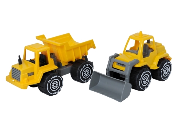 Plasto 1627Mix, Fahrzeug-Set, 1 Jahr(E), Gelb, Grau