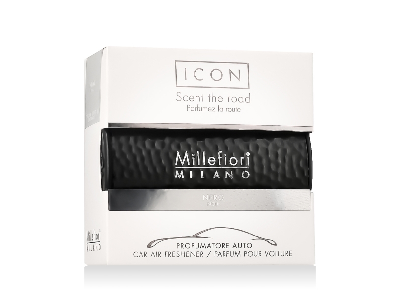 Millefiori Milano Icon Car Air Freshener Nero Metal