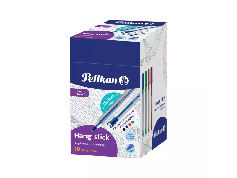 Pelikan 605465, Kuulakärkikynä, Valikoidut värit, 50 kpl