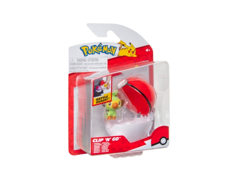 Pokémon - Clip N Go Grookey Poke Ball (PKW4157) Merchandise - GEEKD.dk