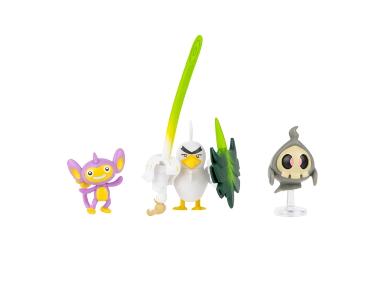 Pokémon Figurer - 3-pak - Battle Figure - Aipom/Sirfetch'd/Dusku