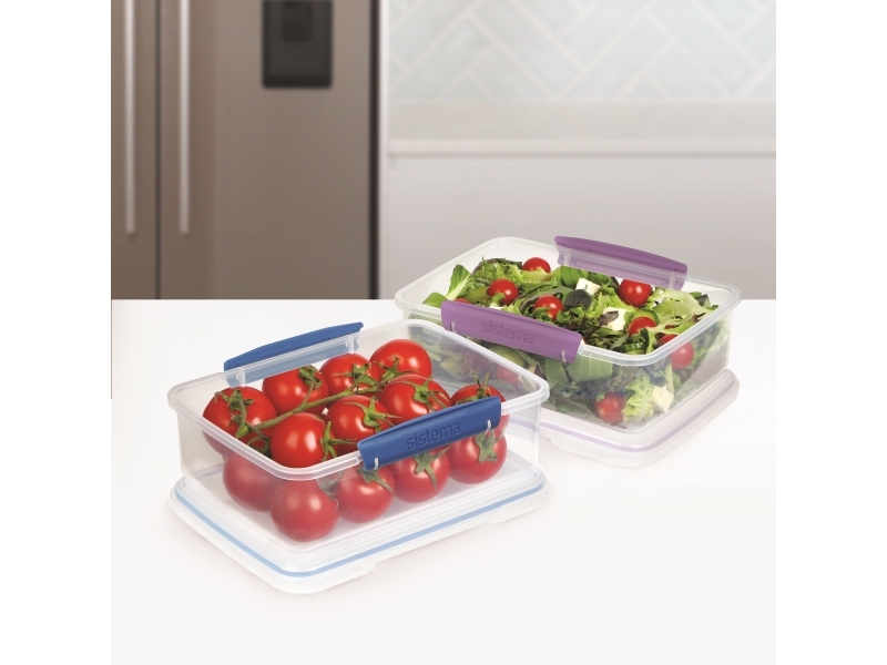 Sistema - 2L rektangulära Accents 2-pack | Köksutrustning - Förvaring - förvaringslådor | GameStuff