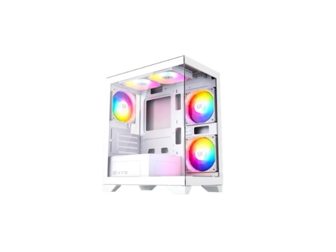 Torre Matx Xyz Titanium View Lite White 5 Vent Argb /1X Usb 3.0/1X Usb 2.0 X-Cs-Titaniumviewlt-W