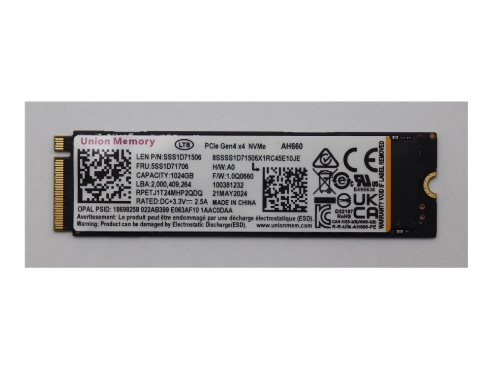 Ssd_Asm 1T,M.2,2280,Lts,Pcie4x4,Um,Op