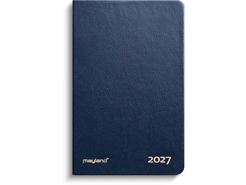 Taschenkalender Woche Blau Kunstleder Gebunden 2027