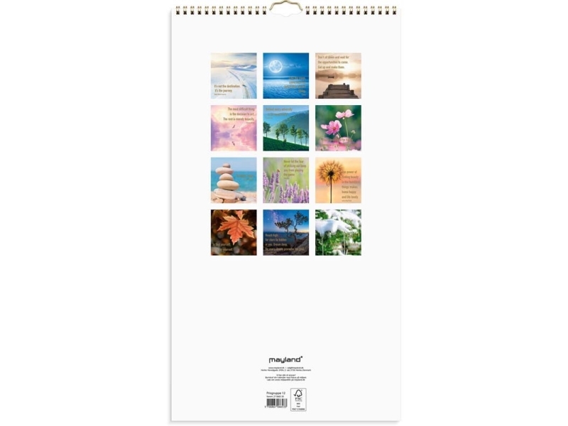 Vægkalender, Mayland Photo, 250X451mm År: 2027, Flerfarvet,