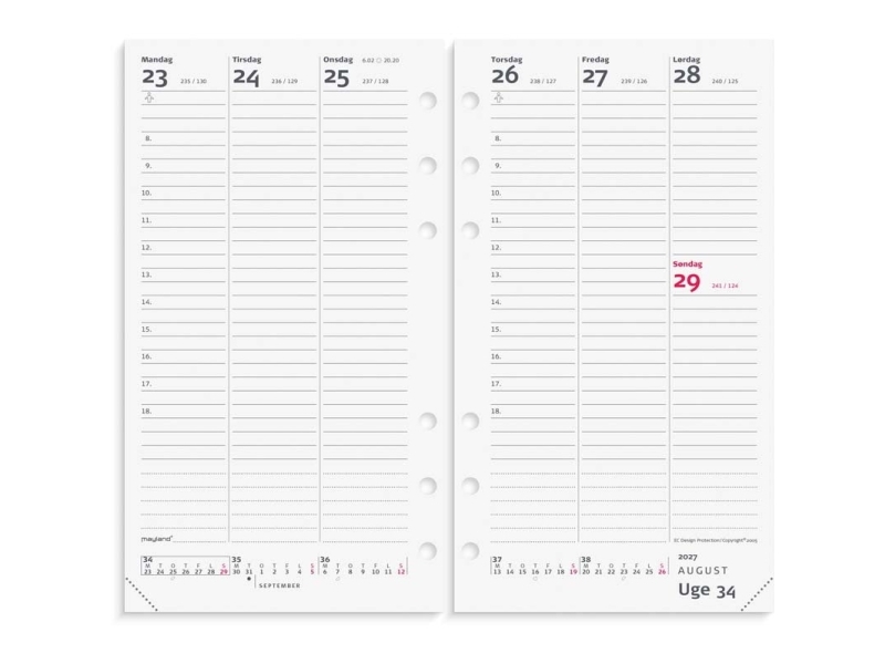 System Pp Wochenkalender Hochformat Refill 2027