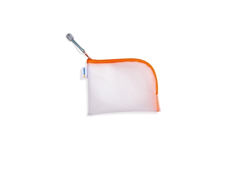 HERMA 20028, Toilettaske, Orange, Hvid, EVA (ethylenvinylacetat), Monokromatisk, Lynlås, 140 mm