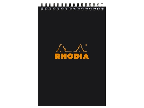 Rhodia 165009C, Yksivärinen, Musta, A5, 80 arkkia, 80 g/m², Neliöpaperi