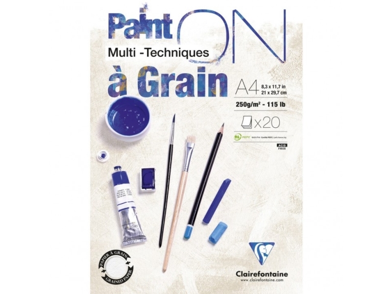 Clairefontaine 3329689750493, Taidepaperialusta, 250 g/m², 20 arkkia