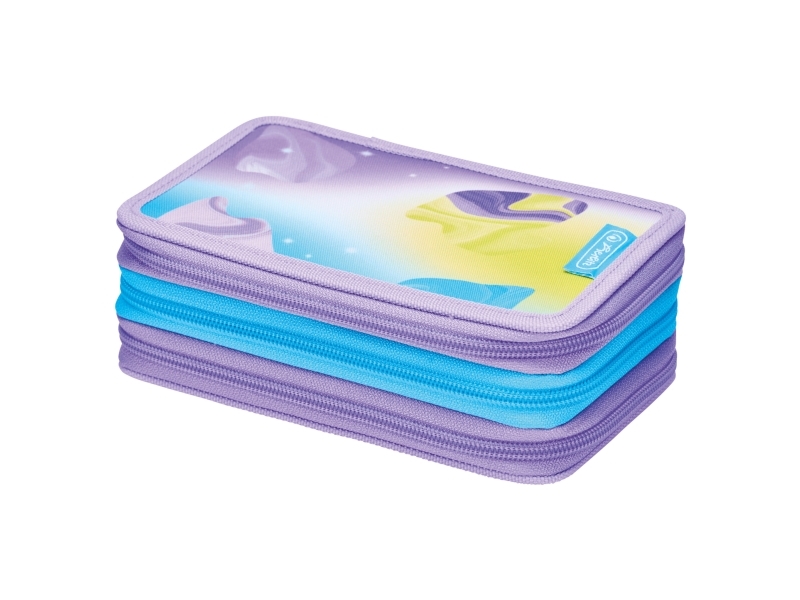 Herlitz TriCase Little Monster, 31 kpl, Sininen, Lila, Keltainen, Polyesteri, Polyvinyylikloridi (PVC), 190 mm, 70 mm, 115 mm