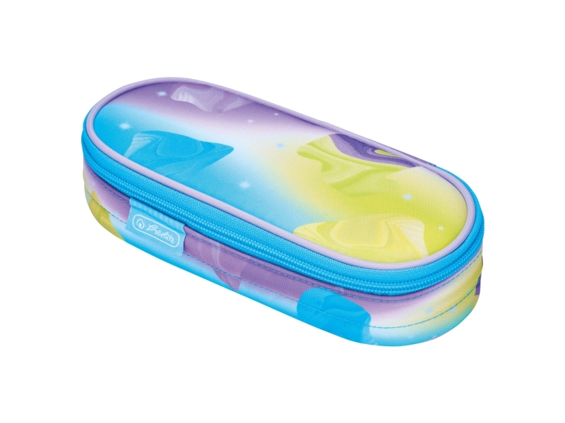 Herlitz Etui Little Monster, Weiches Federmäppchen, Polyester, Blau, Lila, Gelb, Muster, Reißverschluss, Erwachsene/Kinder