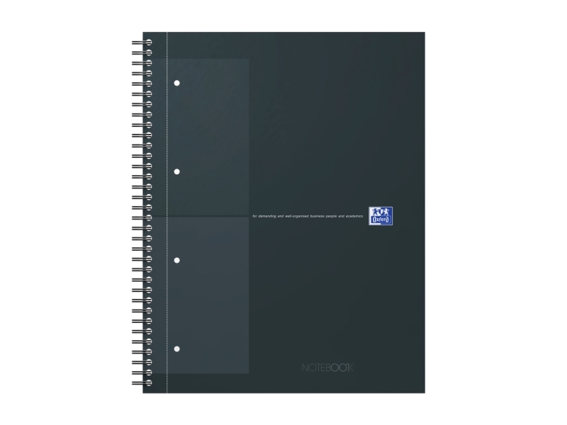 Oxford International collegeblok A4+, ternet hardcover, spiralindbinding, 80 ark – 1 stk (400191148)