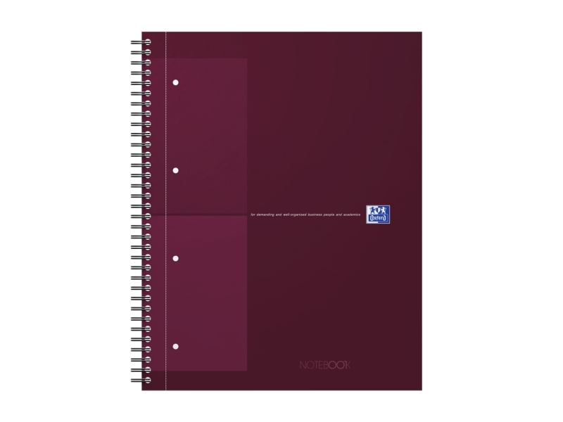 Oxford International notesbog NOTEBOOK, DIN A4+, ternet hardcover, spiralindbinding, 80 blade (400191241)