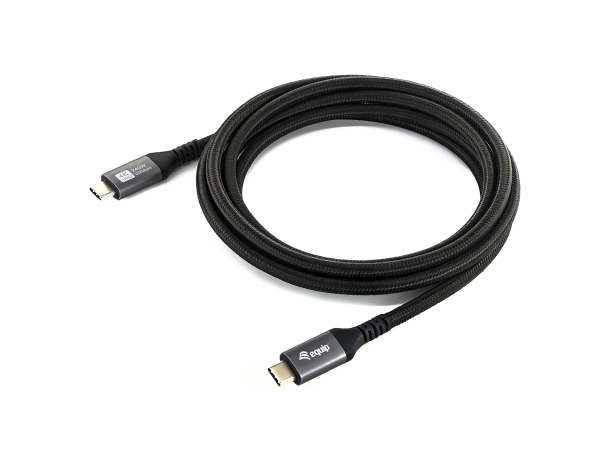 Equip Usb4 Gen 2X2 C To C Cable, 3.0M, 20Gbps, Pd 240W, 4K@60Hz, Dp Alt Mode, Black, 3 M, Usb C, Usb C, Usb4 Gen 2X2, 20 Gbit/S, Schwarz