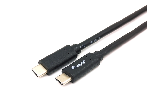 Equip 128348, 0,5 M, Usb C, Usb C, Usb 3.2 Gen 1 (3.1 Gen 1), 5 Gbit/Sek., Sort