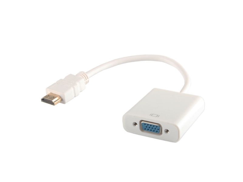 Av-Adapter Savio Hdmi (M) - Vga (F) Hvid Cl-201