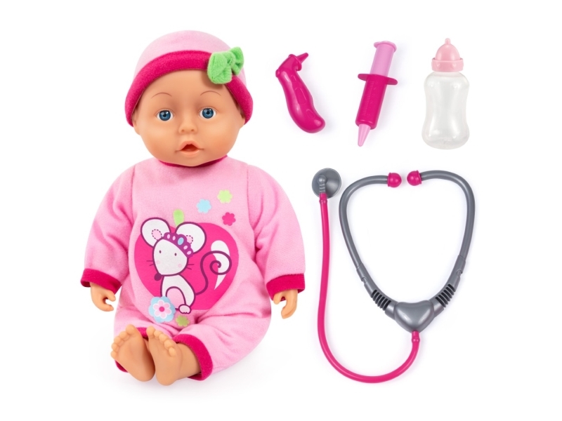 Børnelæge dukke 33 cm med lægetilbehør og lyde