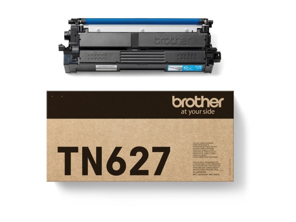 Brother TN627C - Ultra Jumbo - cyan - original - box - tonerkassett - för Brother HL-L8570CDW Workhorse MFC-L8970CDW | Skrivare - Bläck, toner & förbrukningsvaror - Toner | GameStuff