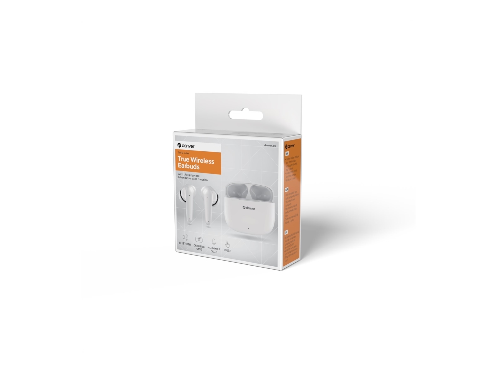 Denver Twe-48W, True Wireless Stereo (Tws), 20 - 20000 Hz, Anrufe/Musik, Kopfhörer, Weiß