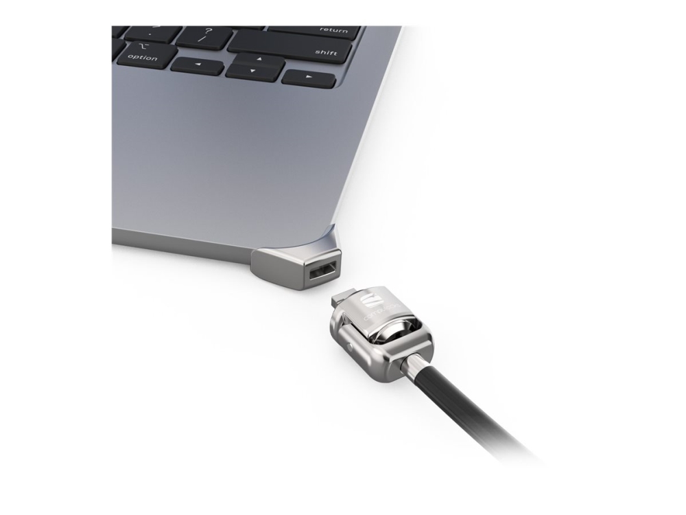 Compulocks Ledge Lock Adapter For Macbook Air 15" M2-M4 With Keyed Cable Lock Silver - Sikkerhedspakke For System - Nøglelås - For Apple Macbook Air