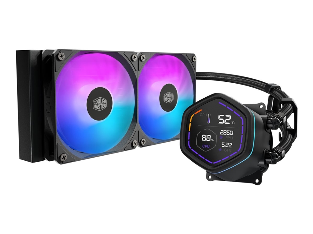 Cooler Master Masterliquid Core Nex 240 Argb - Processors Flydende Kølesystem - Radiatorstørrelse: 240 Mm - (For: Lga1851, Lga1700, Lga1200, Lga1151,
