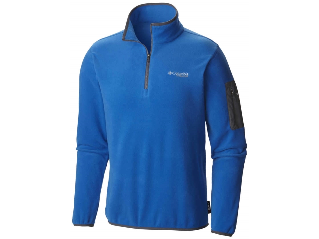 Columbia, Titan Pass 1.0, Half Zip, Sports Men Synthetic Pullover, Supe Blue, XXL
