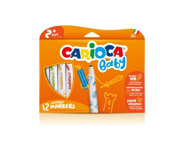 Carioca Marker 2+, Extradick, Mehrfarbig, Rundspitze, Rund, Italien, 2 Jahr(E)
