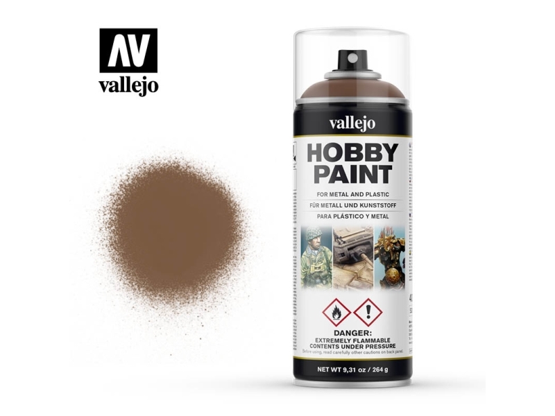Vallejo 28.019, Brun, Sprayfärg, Vätska, 400 ml, 1 styck | Cement & Murbruk | GameStuff