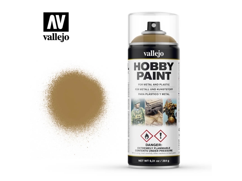 Vallejo 28.015, Gul, Sprayfärg, Vätska, 400 ml, 1 styck | Cement & Murbruk | GameStuff