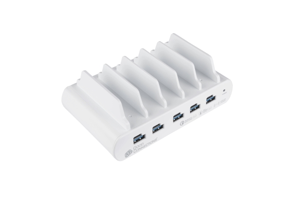 Usb-Desktop-Schnellladestation 110W, 10-Port (5X Usb-Câ„¢ Und 5X Usb-A), Pd 3.0, Qc 3.0, Weiß, Good Co (Pca-D006w)