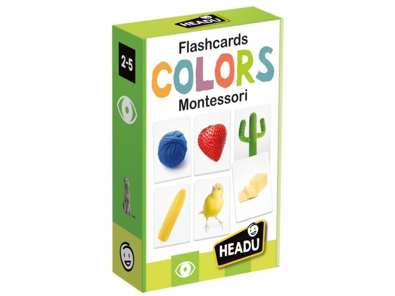 Headu Flashcards Colors Montessori, 2 År, Multifärg | Leksaker - För dom minsta - Lärande | GameStuff