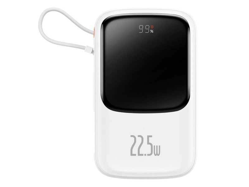 Powerbank Baseus Qpow Pro Z Kablem Usb-C, Usb, 10000Mah, 22.5W (Biały)