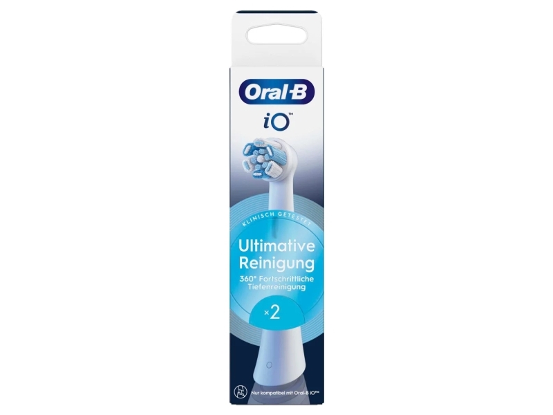 Oral-B iO Ultimative Reinigung 2er, 2 Stück(e), Weiß, 3 Monat( e), Oral-B, iO, Karton mit Aufhänger