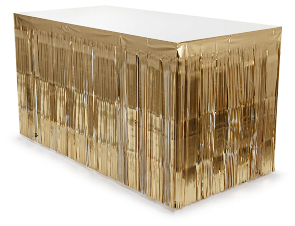 Partydeco Skt1s-019L, Tischhusse, Gold, Einfarbig, Universal, 800 Mm, 3000 Mm