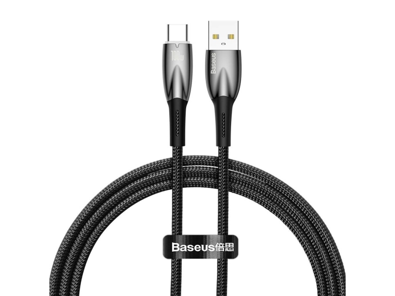 Kabel Usb Do Usb-C Baseus Glimmer, 100W, 1M (Czarny)