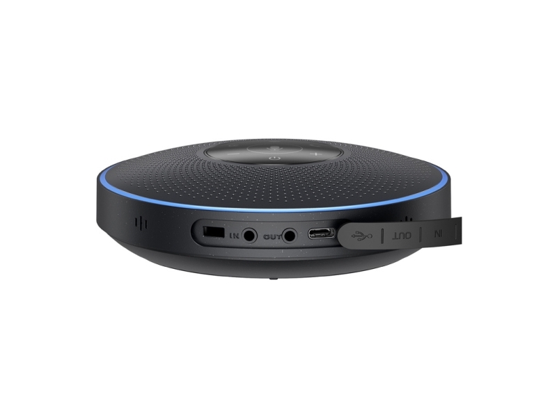 Emeet OfficeCore M2 kabelloser Konferenzlautsprecher (4 Mikrofone, 360° Sound, USB-C, Bluetooth, AUX) - schwarz