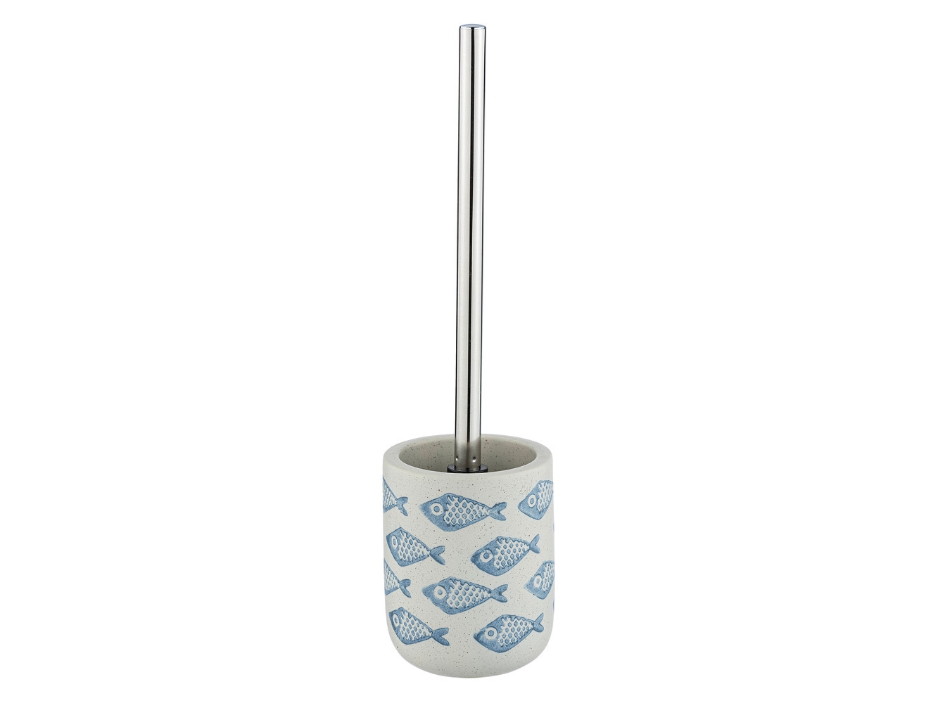 WENKO 24313100, Toiletbørsteholder, Blå, Rustfrit stål, Keramisk, 400 mm, 10 cm, 1 stk