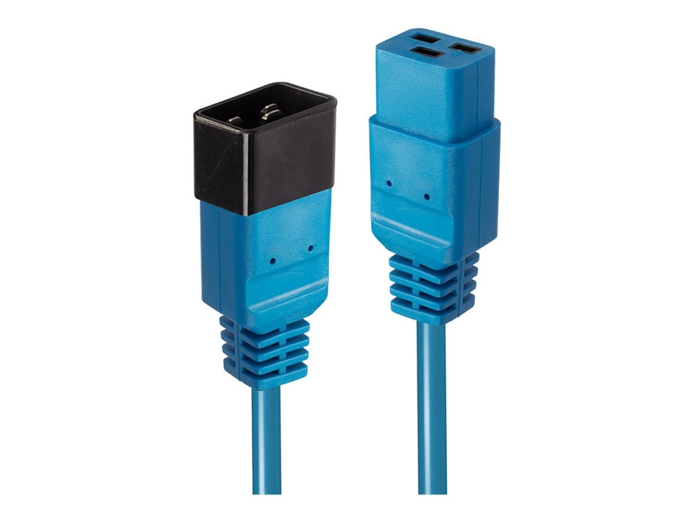 Lindy - Förlängningskabel för ström - IEC 60320 C19 till IEC 60320 C20 - 250 V - 16 A - 2 m - formpressad - blå | Annan EL - Övriga artiklar | GameStuff