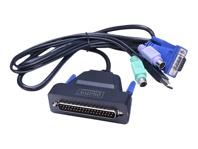 Digitus 17" Lcd Kvm Konsole, 1-Port Vga, Französische Tastatur, 43,2 Cm (17"), 1280 X 1024 Pixel, 1000:1, Tft, 16,78 Millionen Farben, Vga