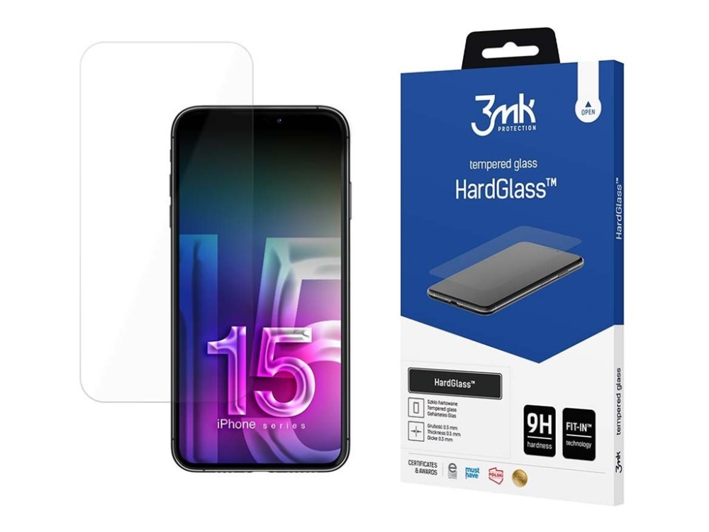 3Mk Hardglass, Apple, Apple Iphone 15 Pro, Sturzsicher, Schlagfest, Kratzresistent, 1 Stück(E)