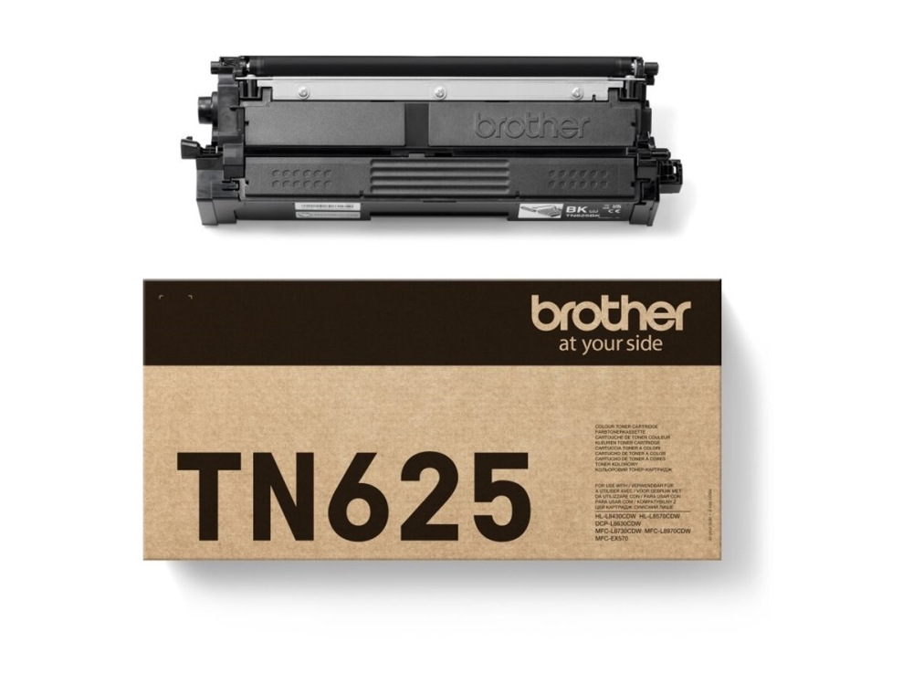 Brother TN625BK - Sort - original - boks - tonerpatron - for Brother DCP-L8630CDW, HL-L8430CDW, HL-L8570CDW, MFC-L8730CDW  Workhorse MFC-L8970CDW