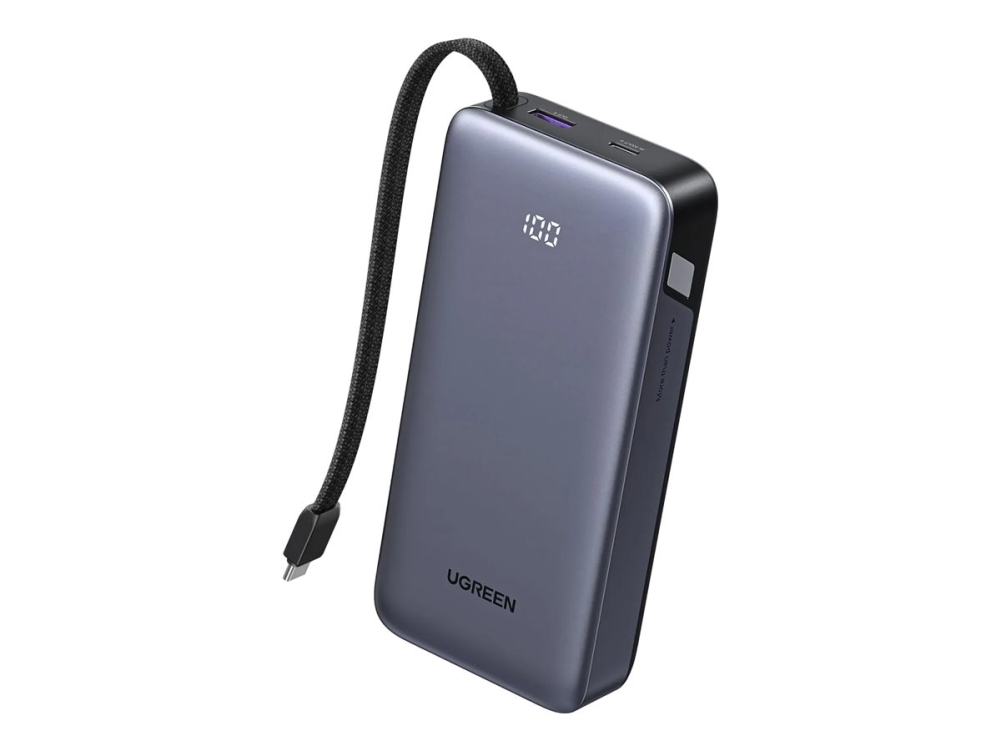 Ugreen Nexode - Power bank - 20000 mAh - 45 Watt - PD 3.0, Apple Fast Charge, USB BC 1.2, Fast Charge - 2 utdatakontakter (USB, USB-C)